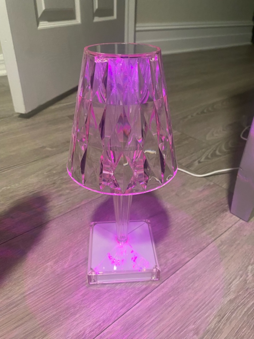 Clear Crystal-Look LED Accent Lamp in multiple Colors Touch USB